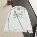 Louis Vuitton Monogram Embroidery Front Back Crew Neck Pullover Sweatshirt for Men Black White #B67386