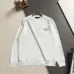 Louis Vuitton Monogram Embroidery Front Back Crew Neck Pullover Sweatshirt for Men Black White #B67386