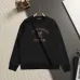Louis Vuitton Vintage Gold Embroidered Letter Logo Crew Neck Pullover Sweatshirt For Men Black #B67385