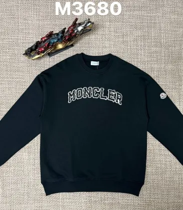 Moncler Arched Logo Crew‑Neck Sweatshirt, White, Black #B68057
