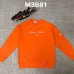 Moncler Archive Script Logo Crew‑Neck Sweatshirt, Black, Cream, Orange #B68056