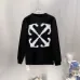 Off-White Long Sleeve Tee Frayed Arrow Back Graphic, Black, White #B68571