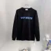 Off-White Long Sleeve Tee With Blue Arrow Logo Print, Black, White #B68568