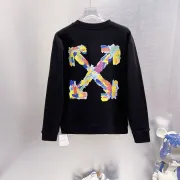 Off-White Paint Splash Arrow Crew Neck Sweatshirt, White &amp; Black #B67845