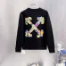 Off-White Paint Splash Arrow Crew Neck Sweatshirt, White &amp; Black #B67845