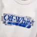 Off‑White Blue Tape Logo Crew Neck Sweatshirt, White &amp; Black #B67847