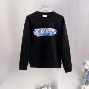 Off‑White Blue Tape Logo Crew Neck Sweatshirt, White &amp; Black #B67847