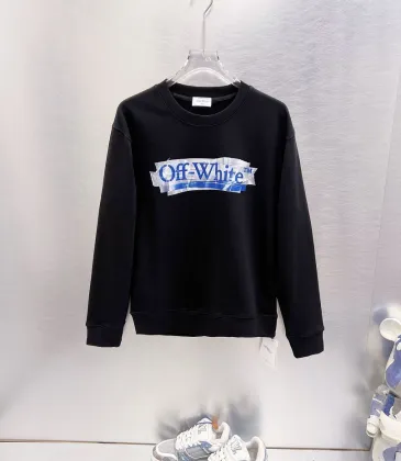 Off‑White Blue Tape Logo Crew Neck Sweatshirt, White &amp; Black #B67847