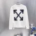Off‑White Dark Blue Thorn Arrow Crew Neck Sweatshirt, White &amp; Black #B67846