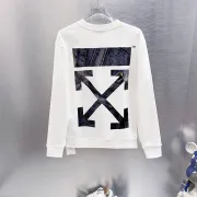 Off‑White Denim Patch Arrow Crew Neck Sweatshirt, White &amp; Black #B67843