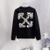 Off‑White Floral Arrow Print Crew Neck Sweatshirt, White &amp; Black #B67841