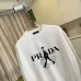 Prada Figure Graphic Print Crew‑Neck Sweatshirt, White, Black #B68072