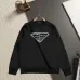 Prada Triangle Label Letter Print Crew Neck Sweatshirt Unisex Long Sleeve Pullover #B67236