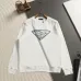 Prada Triangle Label Letter Print Crew Neck Sweatshirt Unisex Long Sleeve Pullover #B67236