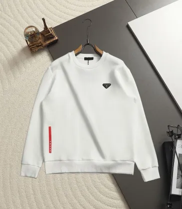 Prada Triangle Logo Crewneck Sweatshirt, Black White #B67888 Prada Triangle Logo Crewneck Sweatshirt, Black White #B67888