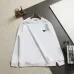 Prada Triangle Metal Logo Crew‑Neck Sweatshirt, White, Black #B68071