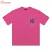 AMIRI Gothic Flame Logo Short Sleeve T‑Shirt, White Pink Black #B67858