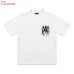 AMIRI Gothic Flame Logo Short Sleeve T‑Shirt, White Pink Black #B67858