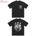 AMIRI Gothic Flame Logo Short Sleeve T‑Shirt, White Pink Black #B67858