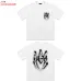 AMIRI Gothic Flame Logo Short Sleeve T‑Shirt, White Pink Black #B67858