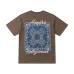 Amiri Bandana Patchwork Short‑Sleeve Tee, Brown, Black #B68065