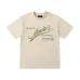 Amiri Hollywood Club Script Short‑Sleeve Tee, Beige, Black #B68066