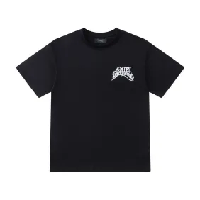 Amiri Hollywood Gothic Logo Short‑Sleeve Tee, White, Black #B68063