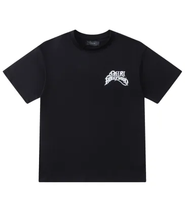 Amiri Hollywood Gothic Logo Short‑Sleeve Tee, White, Black #B68063