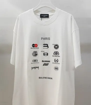 Balenciaga Gucci T-shirts for Men BALENCIAGA Logo Print Pink/White/Grey #A54096 Balenciaga Gucci T-shirts for Men BALENCIAGA Logo Print Pink/White/Grey #A54096