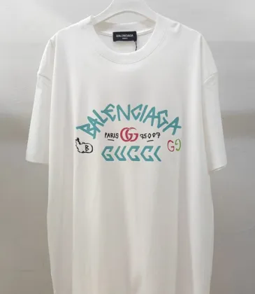 Balenciaga Gucci T-shirts for Men Pure Cotton Graphic White #A54095 Balenciaga Gucci T-shirts for Men Pure Cotton Graphic White #A54095