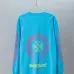Chrome Hearts Long Sleeve T-shirt Horseshoe Cross Logo Print, Turquoise Blue, Black #B68582