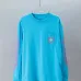 Chrome Hearts Long Sleeve T-shirt Horseshoe Cross Logo Print, Turquoise Blue, Black #B68582