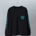 Chrome Hearts Long Sleeve T-shirt Horseshoe Cross Logo Print, Turquoise Blue, Black #B68582