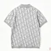 Dior All‑Over Oblique Jacquard Knit Short Sleeve Polo Shirt #B67460