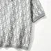 Dior All‑Over Oblique Jacquard Knit Short Sleeve Polo Shirt #B67460