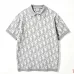Dior All‑Over Oblique Jacquard Knit Short Sleeve Polo Shirt #B67460