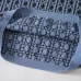 Dior Check Jacquard Wool Knit Short Sleeve Polo Shirt, Blue #B68867