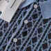 Dior Check Jacquard Wool Knit Short Sleeve Polo Shirt, Blue #B68867