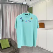 Eye catching Louis Vuitton T Shirt With Colorful Brand Motifs For Fashion Fans Black/White/Purple/Light Blue #A54350 Eye catching Louis Vuitton T Shirt With Colorful Brand Motifs For Fashion Fans Black/White/Purple/Light Blue #A54350