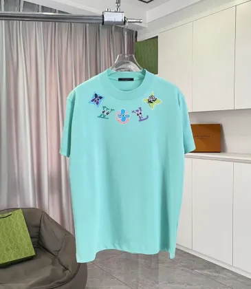 Eye catching Louis Vuitton T Shirt With Colorful Brand Motifs For Fashion Fans Black/White/Purple/Light Blue #A54350 Eye catching Louis Vuitton T Shirt With Colorful Brand Motifs For Fashion Fans Black/White/Purple/Light Blue #A54350