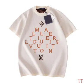 Brand L Gradient Jacquard Knit Short Sleeve Tee, Off White Orange Letter #B68864