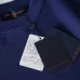 Louis Vuitton Gradient Letter Jacquard Knit Short Sleeve Tee, Navy Blue #B68865