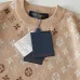 Louis Vuitton Jacquard Gradient Color Block Monogram Knit Short Sleeve Tee, Beige #B68860