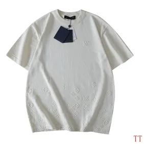 Brand L New Embossed All Over Monogram Knit Short Sleeve Tee #B68861