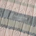 Louis Vuitton Striped Cable Knit Short Sleeve Polo Shirt, Pink Grey #B68866