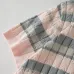 Louis Vuitton Striped Cable Knit Short Sleeve Polo Shirt, Pink Grey #B68866