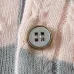 Louis Vuitton Striped Cable Knit Short Sleeve Polo Shirt, Pink Grey #B68866