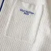 Louis Vuitton SS26 Waffle Contrast Trim Short Sleeve Knit Shirt, White Blue #B68868