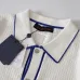 Louis Vuitton SS26 Waffle Contrast Trim Short Sleeve Knit Shirt, White Blue #B68868