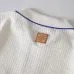 Louis Vuitton SS26 Waffle Contrast Trim Short Sleeve Knit Shirt, White Blue #B68868